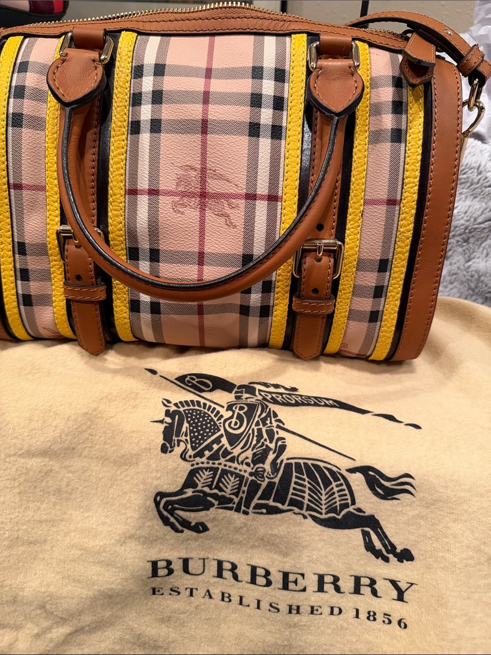 Burberry Haystack Equestrian dome tote/Crossbody